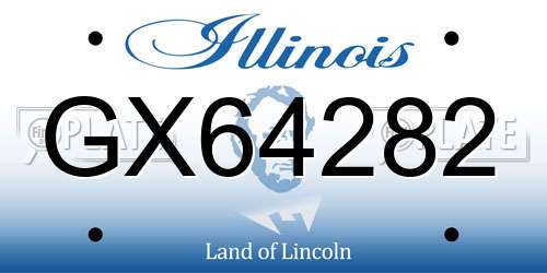 GX64282 Illinois License Plate