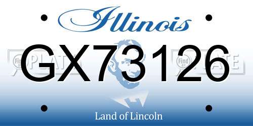 GX73126 Illinois License Plate