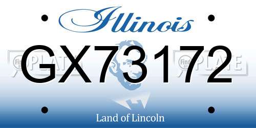 GX73172 Illinois License Plate