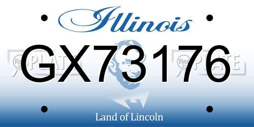 GX73176 Illinois License Plate