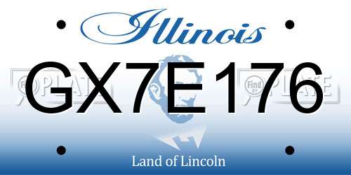 GX7E176 Illinois License Plate