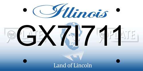 GX7I711 Illinois License Plate