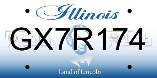 GX7R174 Illinois License Plate