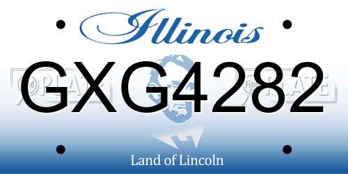 GXG4282 Illinois License Plate