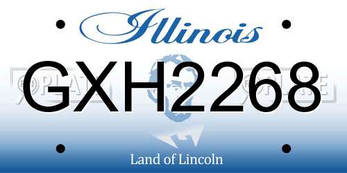 GXH2268 Illinois License Plate