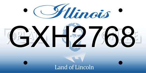 GXH2768 Illinois License Plate