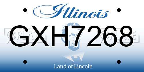 GXH7268 Illinois License Plate