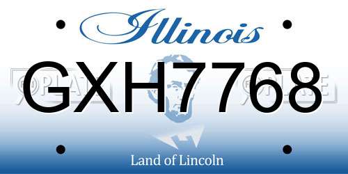 GXH7768 Illinois License Plate