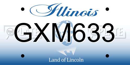 GXM633 Illinois License Plate