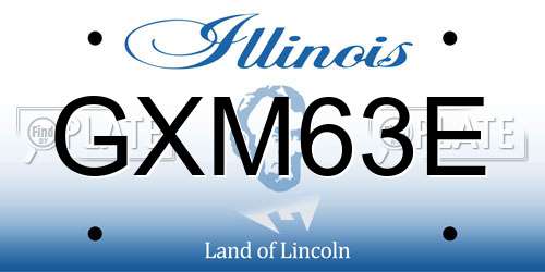 GXM63E Illinois License Plate