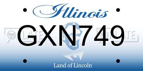 GXN749 Illinois License Plate