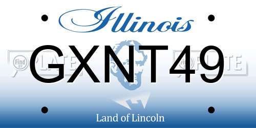 GXNT49 Illinois License Plate