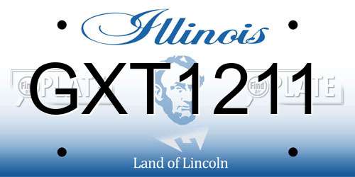 GXT1211 Illinois License Plate