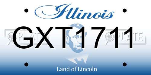 GXT1711 Illinois License Plate