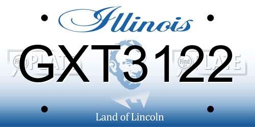 GXT3122 Illinois License Plate