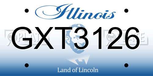 GXT3126 Illinois License Plate
