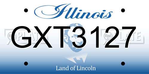 GXT3127 Illinois License Plate