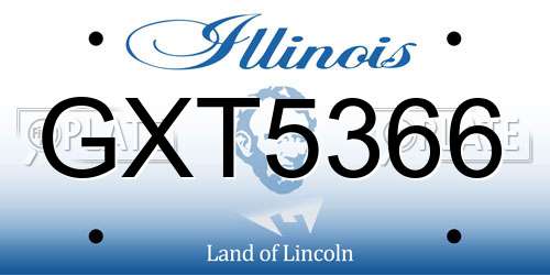 GXT5366 Illinois License Plate