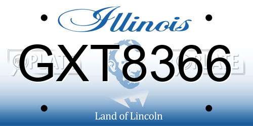 GXT8366 Illinois License Plate