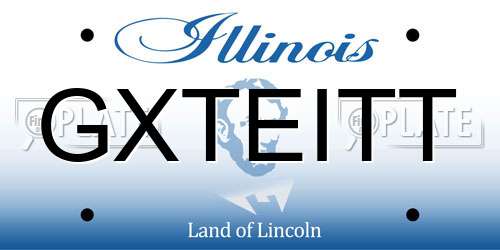 GXTEITT Illinois License Plate