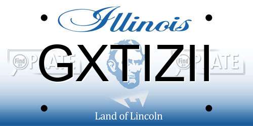 GXTIZII Illinois License Plate