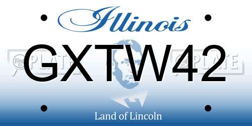 GXTW42 Illinois License Plate