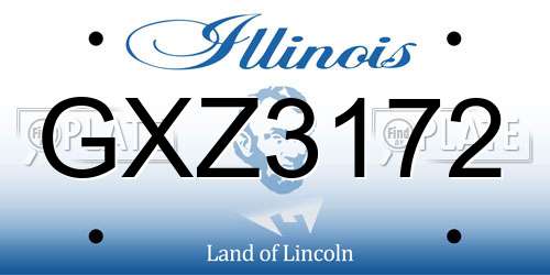 GXZ3172 Illinois License Plate