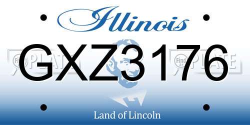 GXZ3176 Illinois License Plate