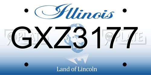 GXZ3177 Illinois License Plate