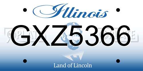 GXZ5366 Illinois License Plate