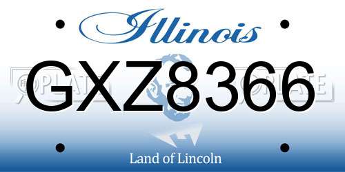 GXZ8366 Illinois License Plate