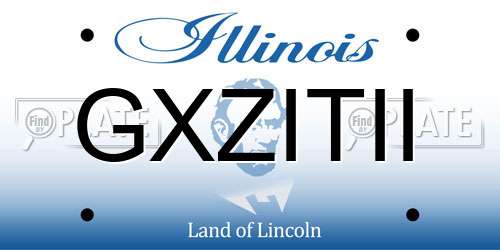 GXZITII Illinois License Plate