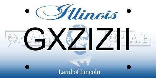 GXZIZII Illinois License Plate