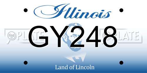 GY248 Illinois License Plate