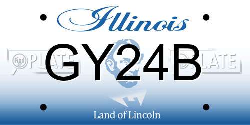 GY24B Illinois License Plate