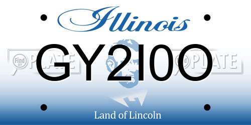GY2I0O Illinois License Plate