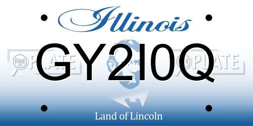 GY2I0Q Illinois License Plate