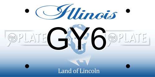GY6 Illinois License Plate