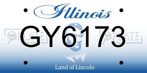 GY6173 Illinois License Plate
