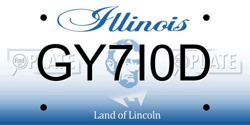 GY7I0D Illinois License Plate