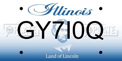 GY7I0Q Illinois License Plate