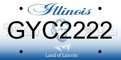 GYC2222 Illinois License Plate