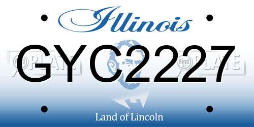 GYC2227 Illinois License Plate