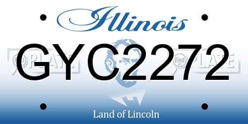 GYC2272 Illinois License Plate