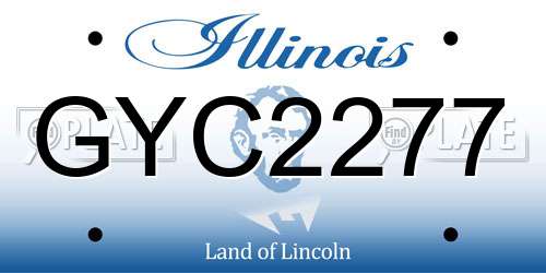 GYC2277 Illinois License Plate