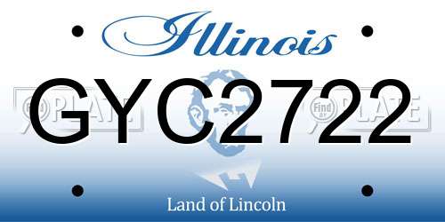 GYC2722 Illinois License Plate
