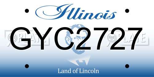 GYC2727 Illinois License Plate
