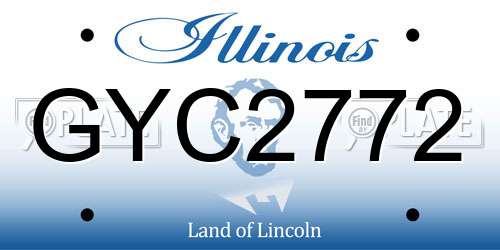 GYC2772 Illinois License Plate