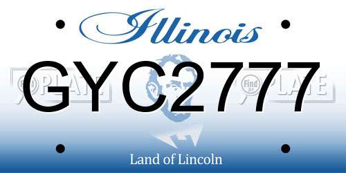 GYC2777 Illinois License Plate