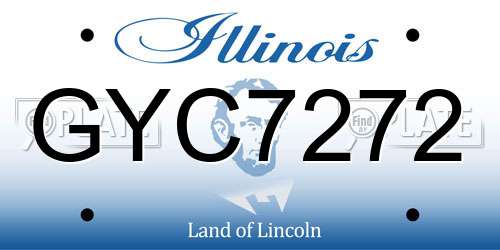GYC7272 Illinois License Plate